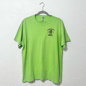 Short sleeve frog shirt green size large